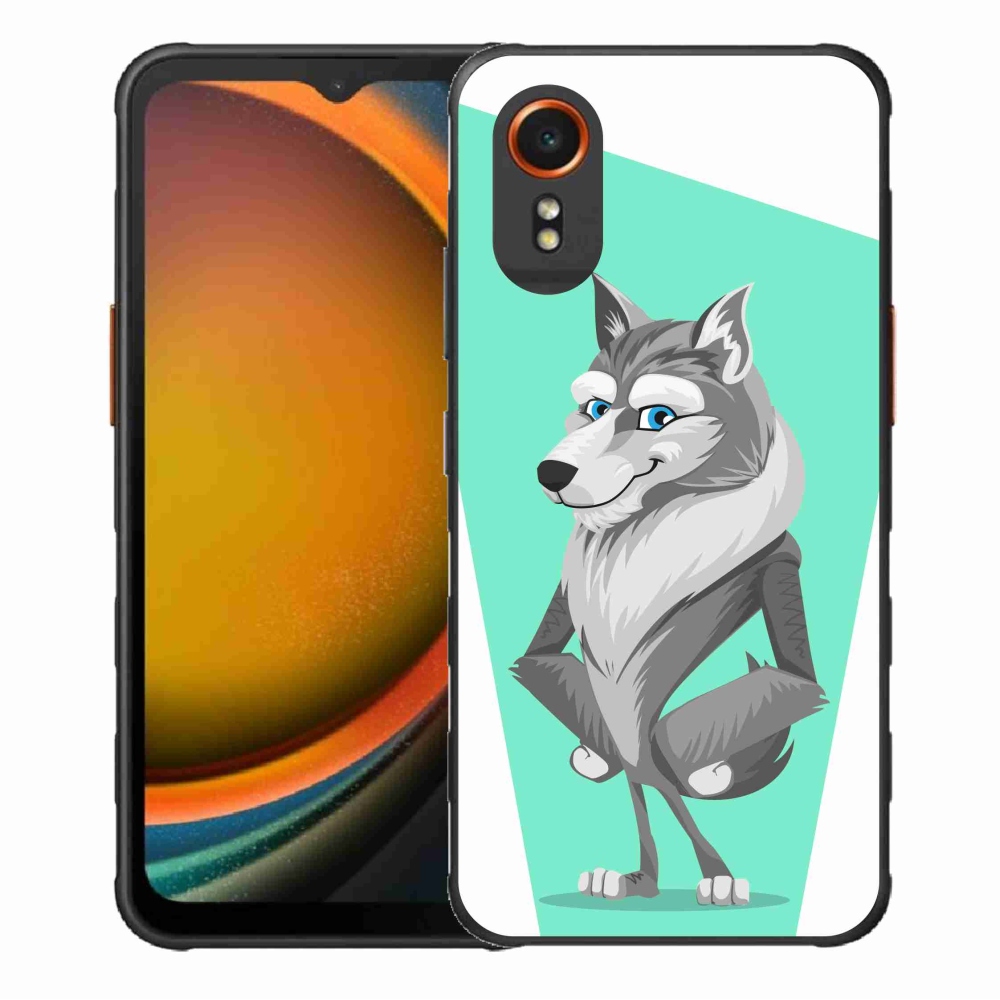 Gél borítás mmCase Samsung Galaxy Xcover 7 készülékhez - rajzfilm farkas