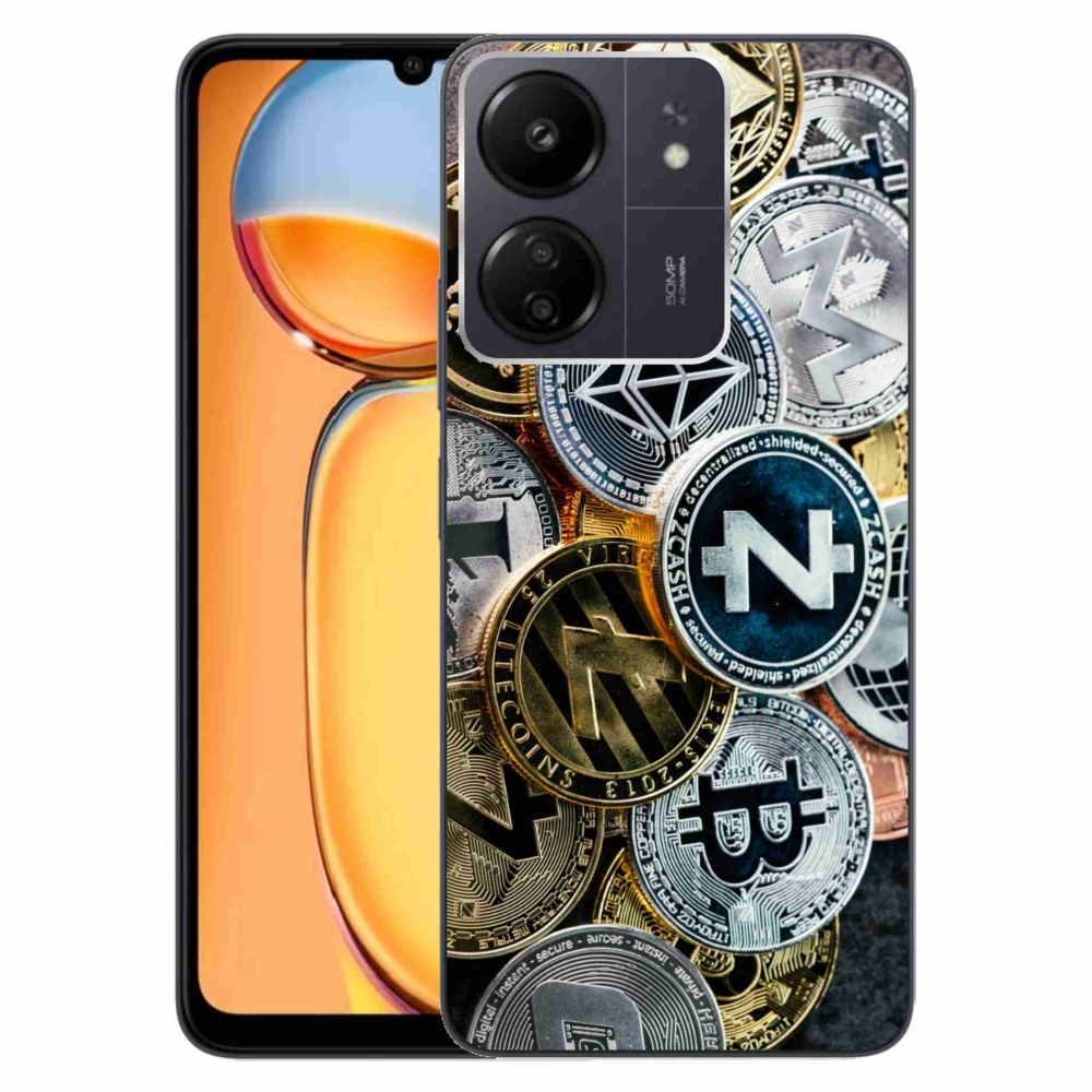 Gél borítás mmCase a Xiaomi Poco C65/Redmi 13C számára - kriptovaluták