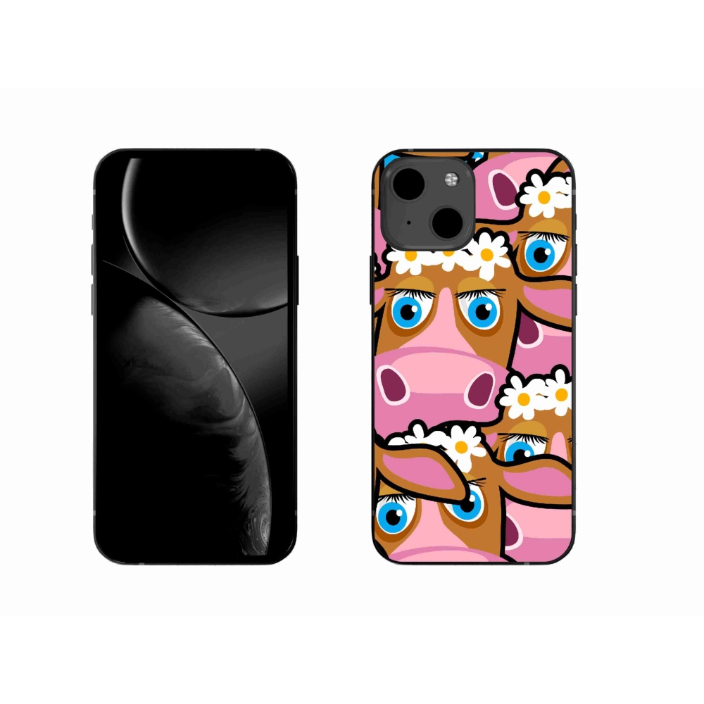 Zselés borítás mmCase iPhone 13 készülékhez - rajzfilmtehenek