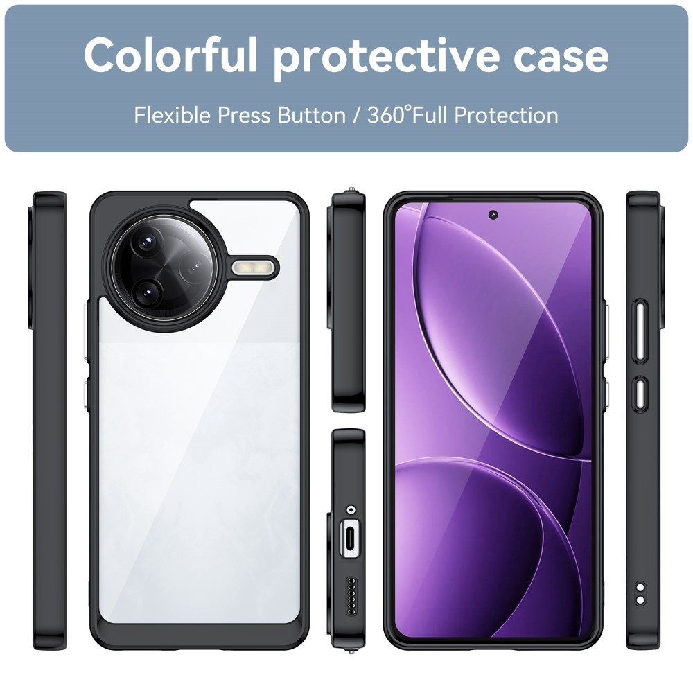 Gél tok fix hátlappal a Xiaomi Poco F7 Ultra számára - fekete