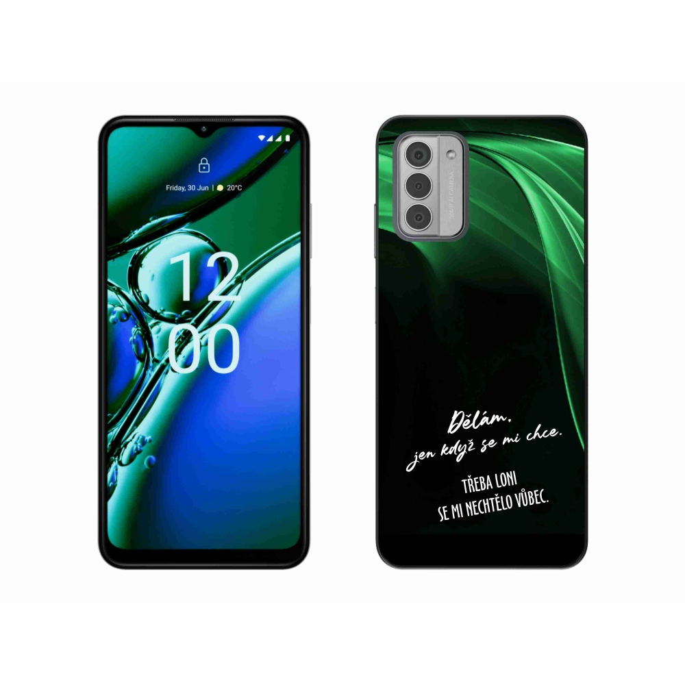 Zselés borító mmCase a Nokia G42 készülékhez - vicces szöveg 12 fekete háttér