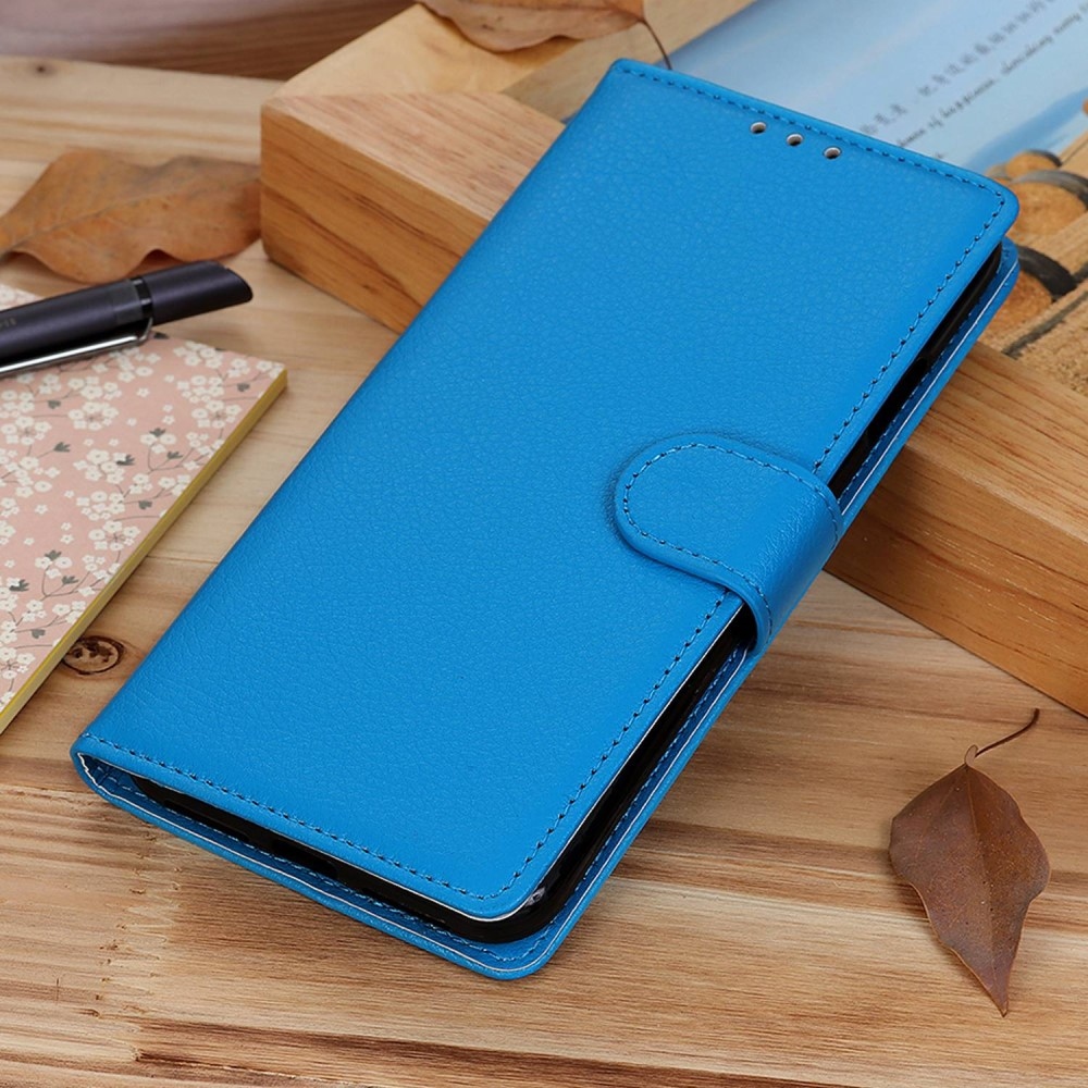 Litchie könyv tok Xiaomi Poco C65/Redmi 13C 4G/5G - kék