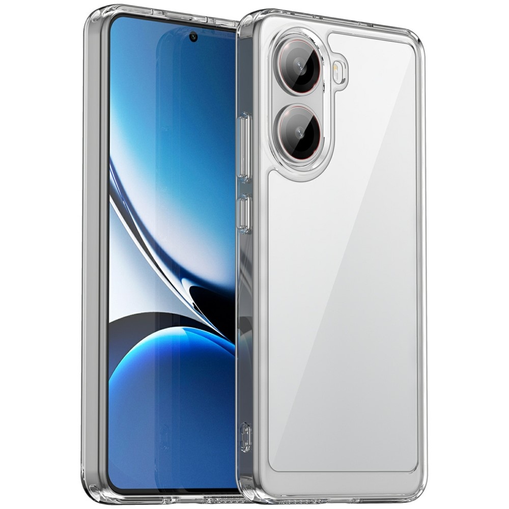 Gél tok kemény hátlappal a Xiaomi Poco X7 Pro 5G számára - átlátszó
