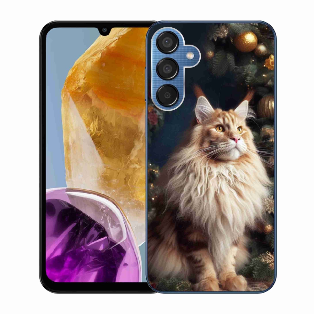 Zselés borítás mmCase Samsung Galaxy M15 5G - macska a fánál