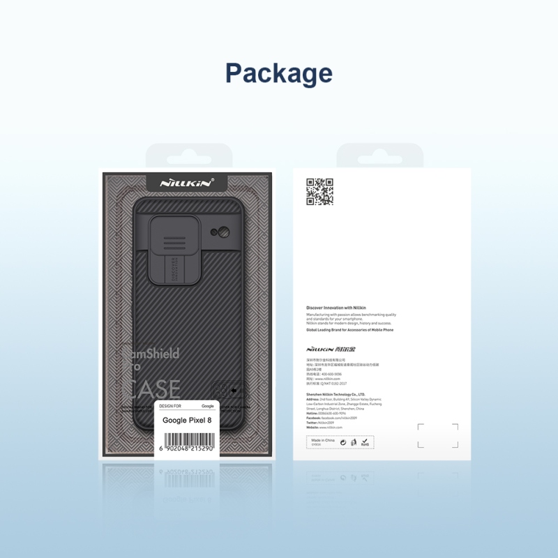 Nillkin CamShield PRO hátlap a Google Pixel 8-hoz Fekete
