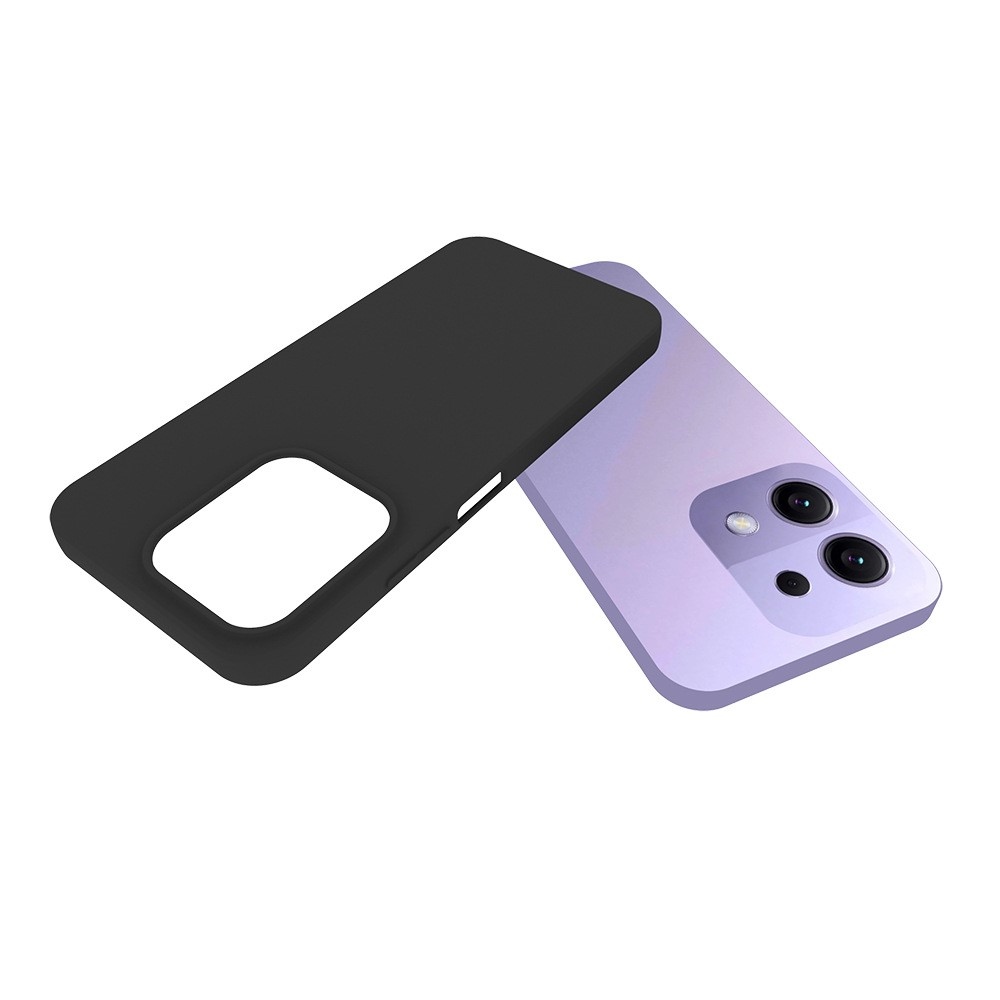 Matt zselés tok Xiaomi Redmi 15C 4G (171mm)/Poco C85 4G (171mm) - fekete