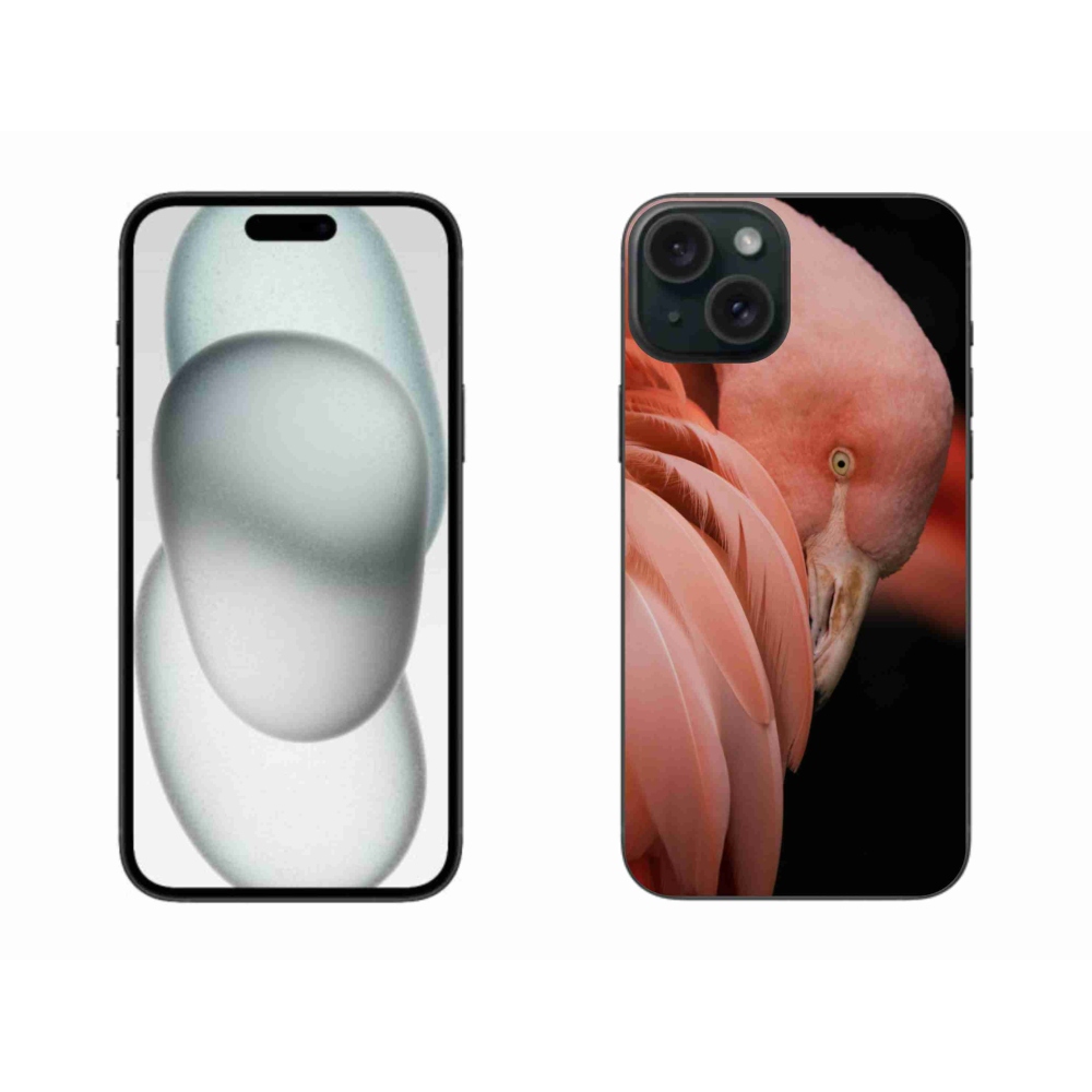 Zselés borítás mmCase iPhone 15 Plus készülékhez - flamingó 3