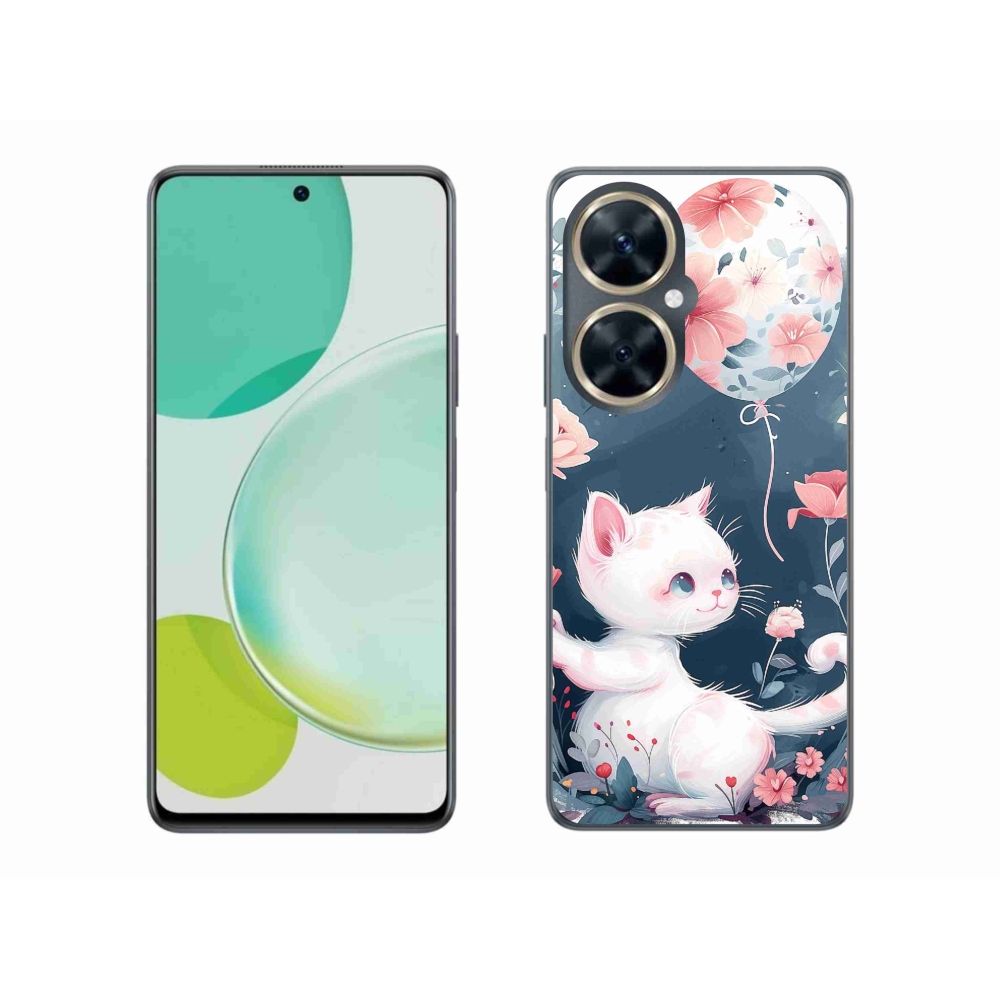 Gél borítás mmCase a Huawei Nova 11i készülékhez - cica lufival