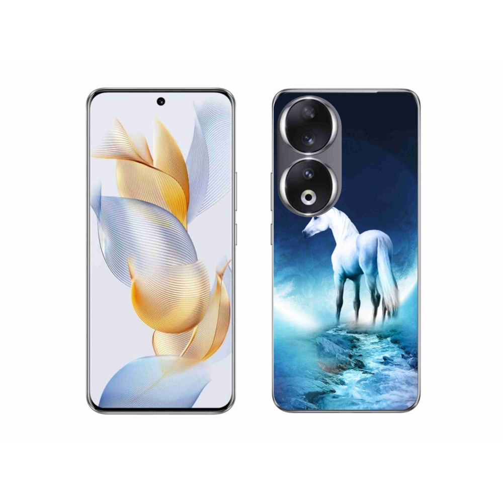 Zselés borítás mmCase a Honor 90 készülékhez - fehér egyszarvú