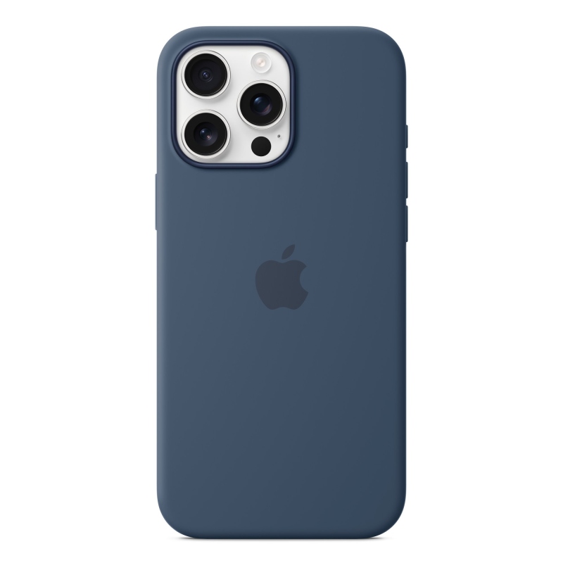 MYYU3ZM/A Apple szilikon borítás, beleértve a. Magsafe iPhone 16 Pro Max-hoz Denim