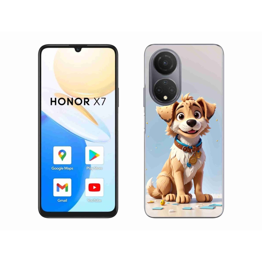 Gél borítás mmCase a Honor X7 számára - rajzfilm kiskutya