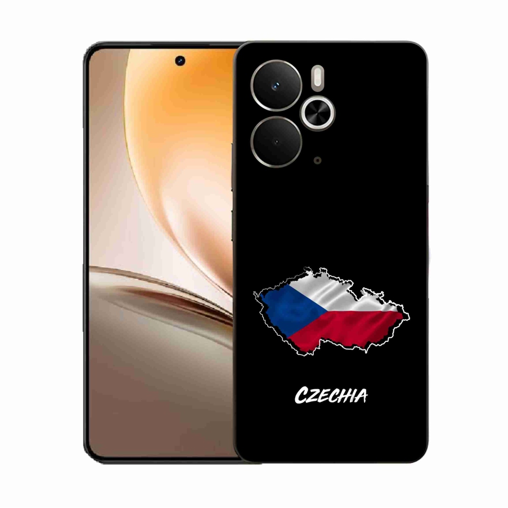 Gél borító mmCase a Realme 14 5G készülékhez - Csehország fekete háttér
