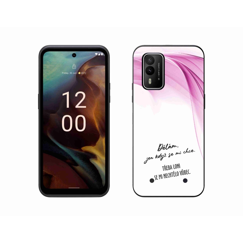 Gél borító mmCase a Nokia XR21 készülékhez - vicces szöveg 12 fehér háttér