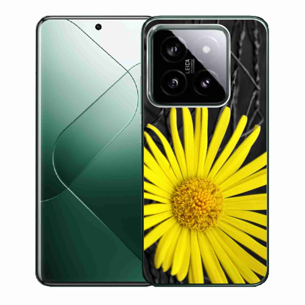 Gél borító mmCase a Xiaomi 14-hez - sárga virág