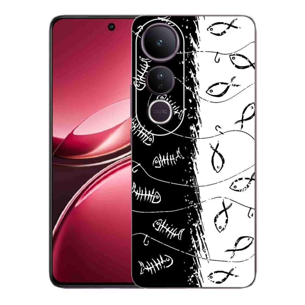 Gél borító mmCase a Vivo V50 Lite 4G/5G készülékhez - csontvázak és halak