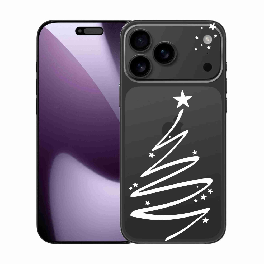 Zselés borítás mmCase iPhone 17 Pro Max készülékhez - fehér fa átlátszó háttéren