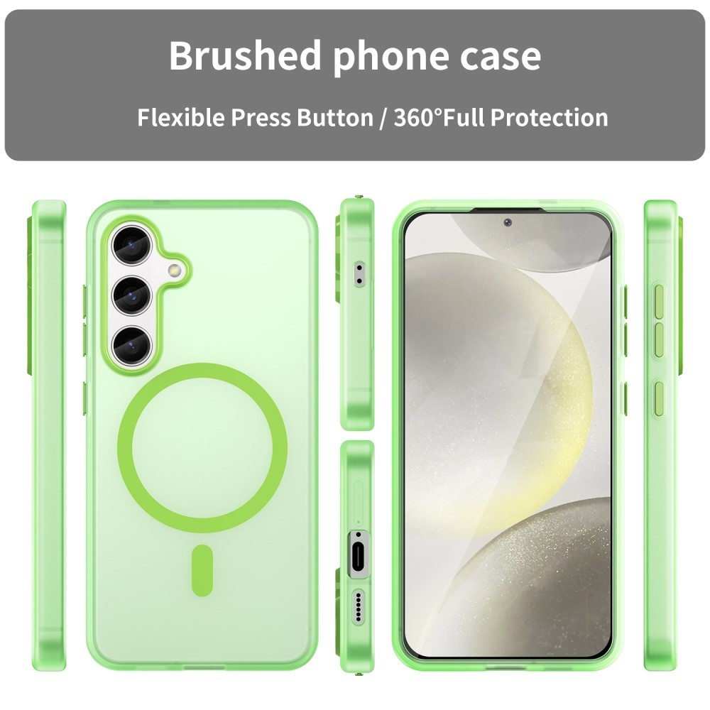 Frost zselés tok MagSafe támogatással Samsung Galaxy S24+/S25+ készülékhez - zöld színű