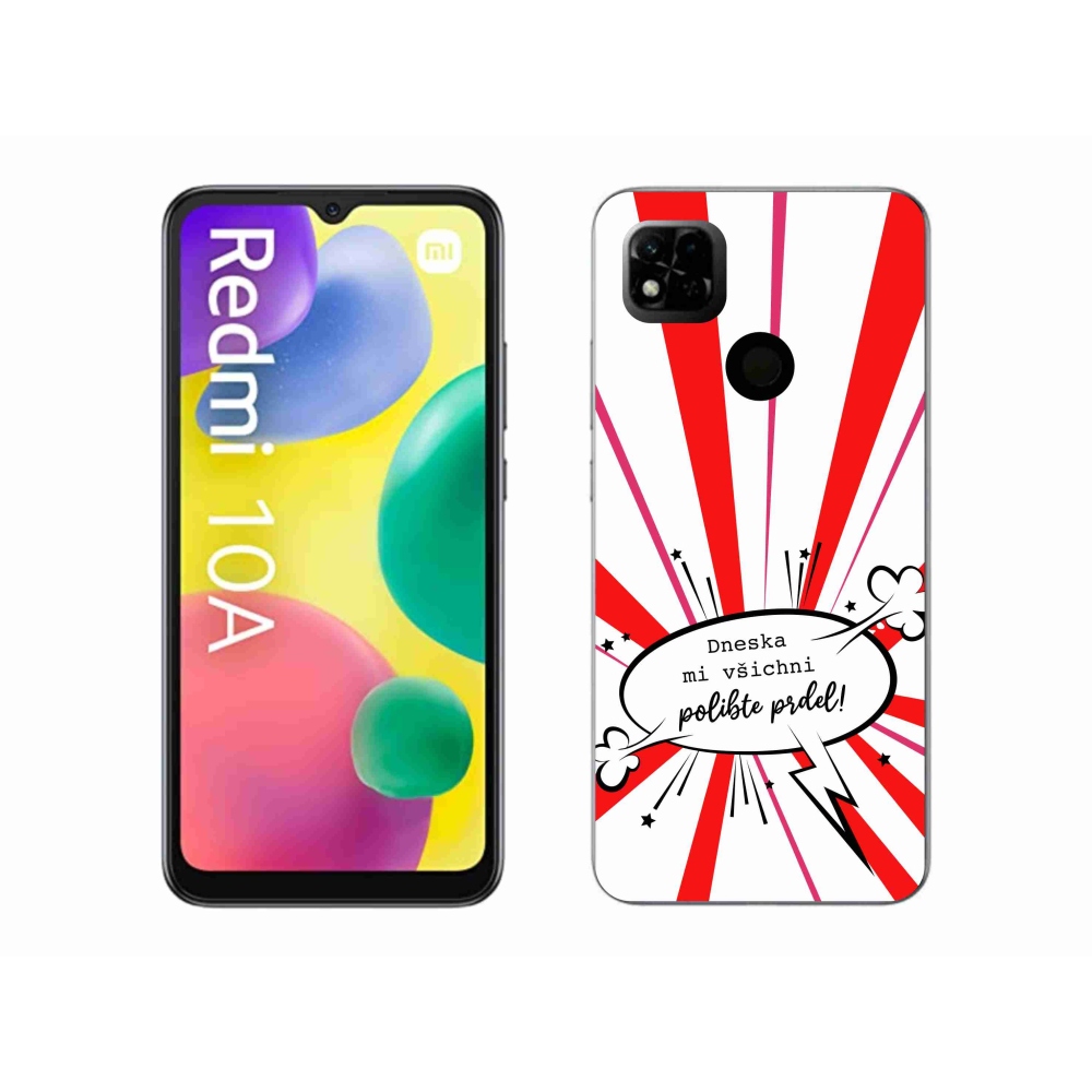 Gél borító mmCase a Xiaomi Redmi 10A számára - vicces szöveg 15 fehér háttérrel