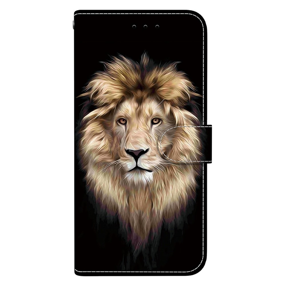 Sokoldalú könyv tok Xiaomi Redmi 15 4G (171mm) - oroszlán