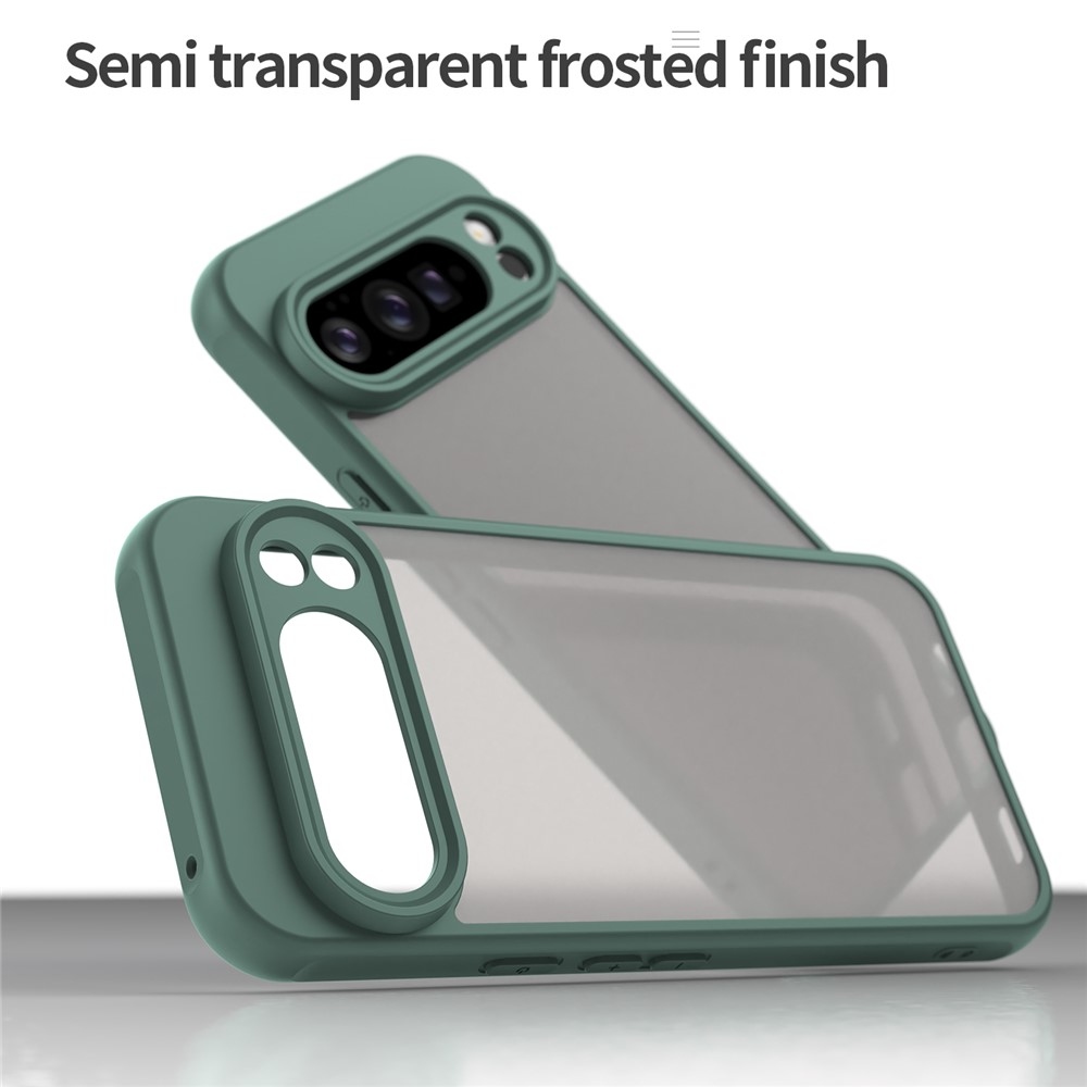 Zselés tok kemény hátlappal a Google Pixel 10 Pro XL számára - zöld színű