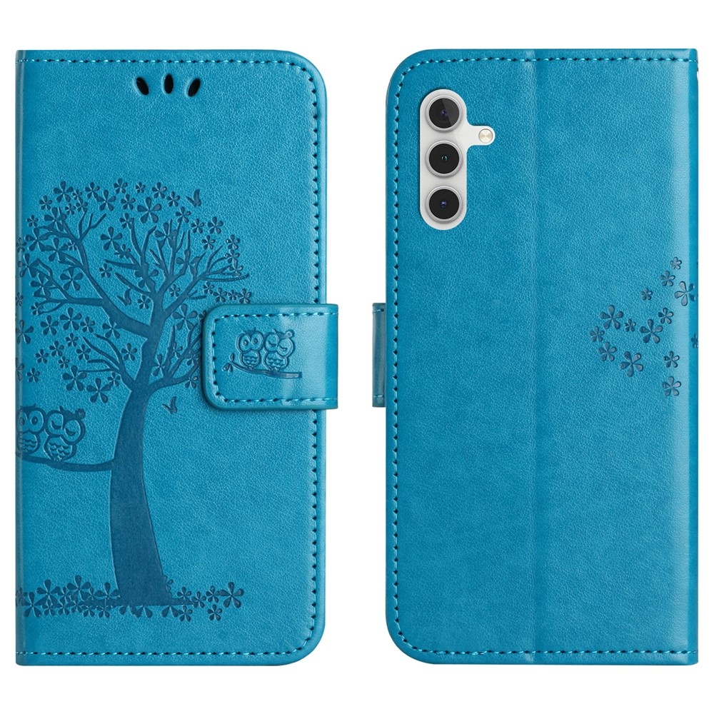 Fás könyv tok Samsung Galaxy S25 FE készülékhez - kék