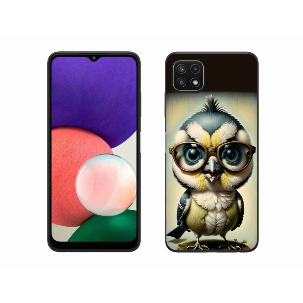 Zselés borítás mmCase Samsung Galaxy A22 5G - kölyök szemüveggel