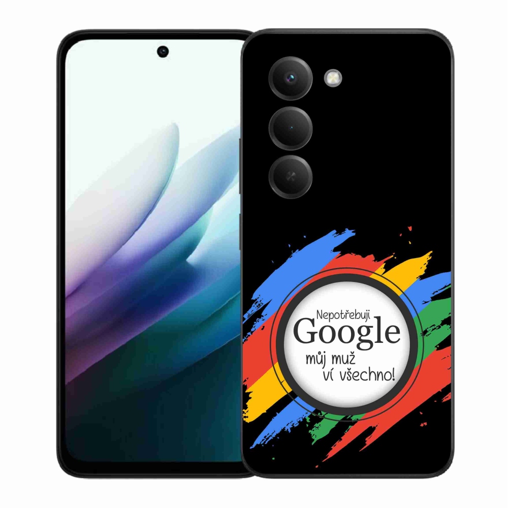 Gél borítás mmCase a Xiaomi Redmi 15 4G/5G (171mm) - az ember mindent tud fekete háttérrel