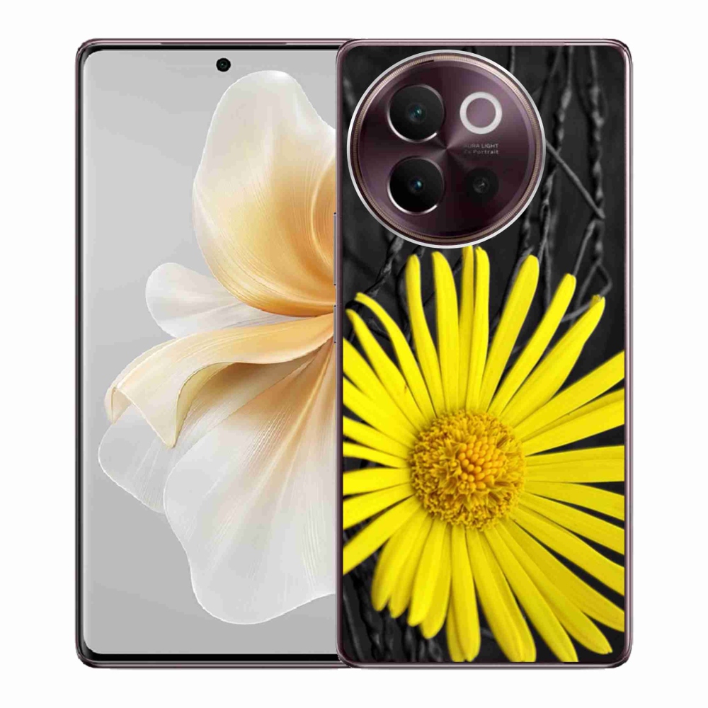 Gél borítás mmCase a Vivo V40 Lite 5G készülékhez - sárga virág