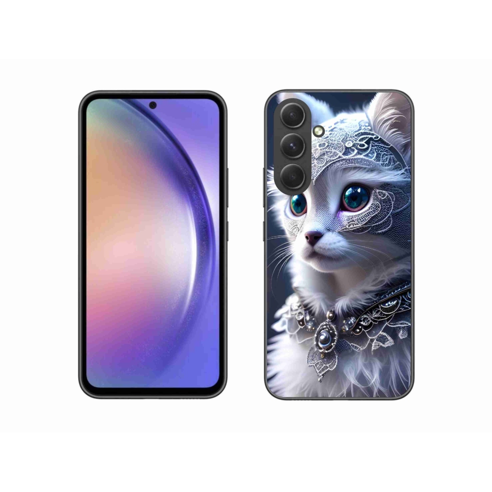Gél védőhuzat mmCase Samsung Galaxy A54 5G - fehér macska