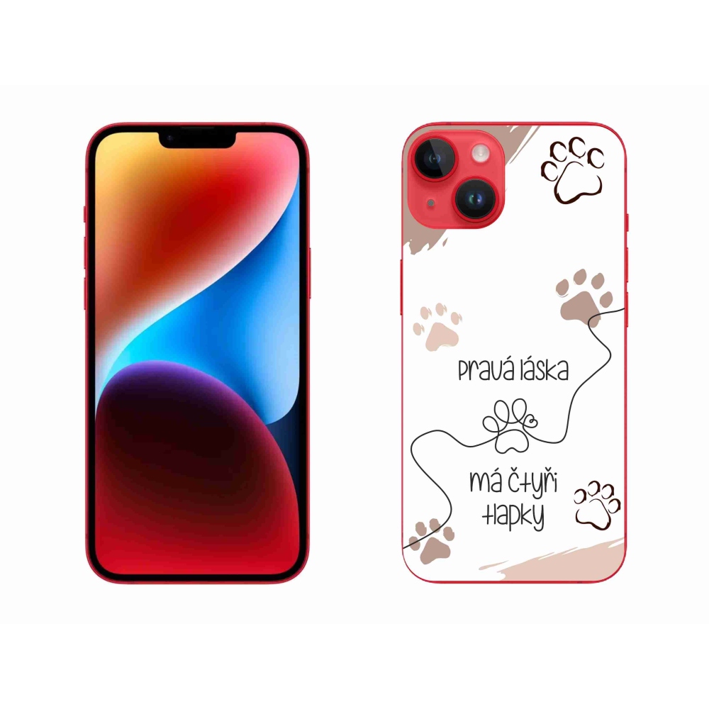 Gél borítás mmCase iPhone 14 Plus készülékhez - kutyamotívum 1 fehér háttér