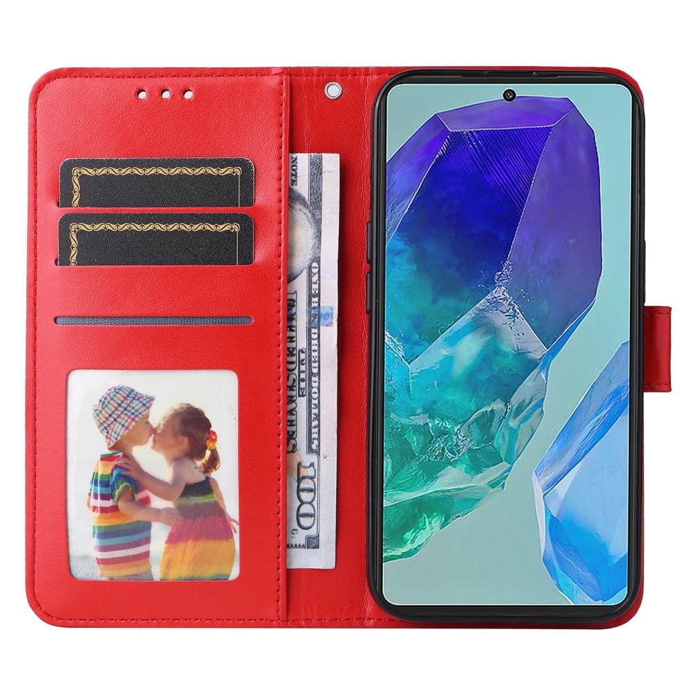 Napraforgó könyvtáska Samsung Galaxy M55 5G - piros