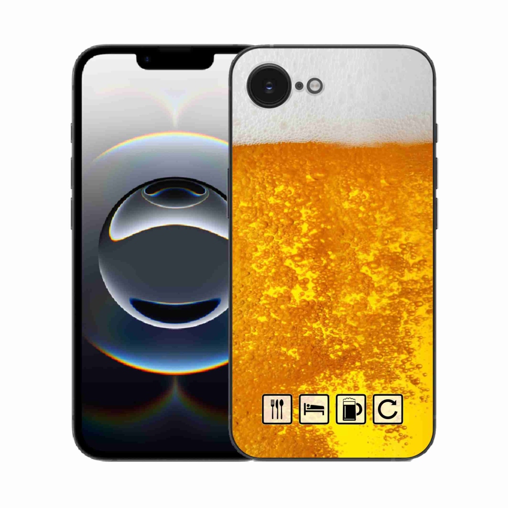 Gél borítás mmCase iPhone 16e készülékhez - sör motívum 3
