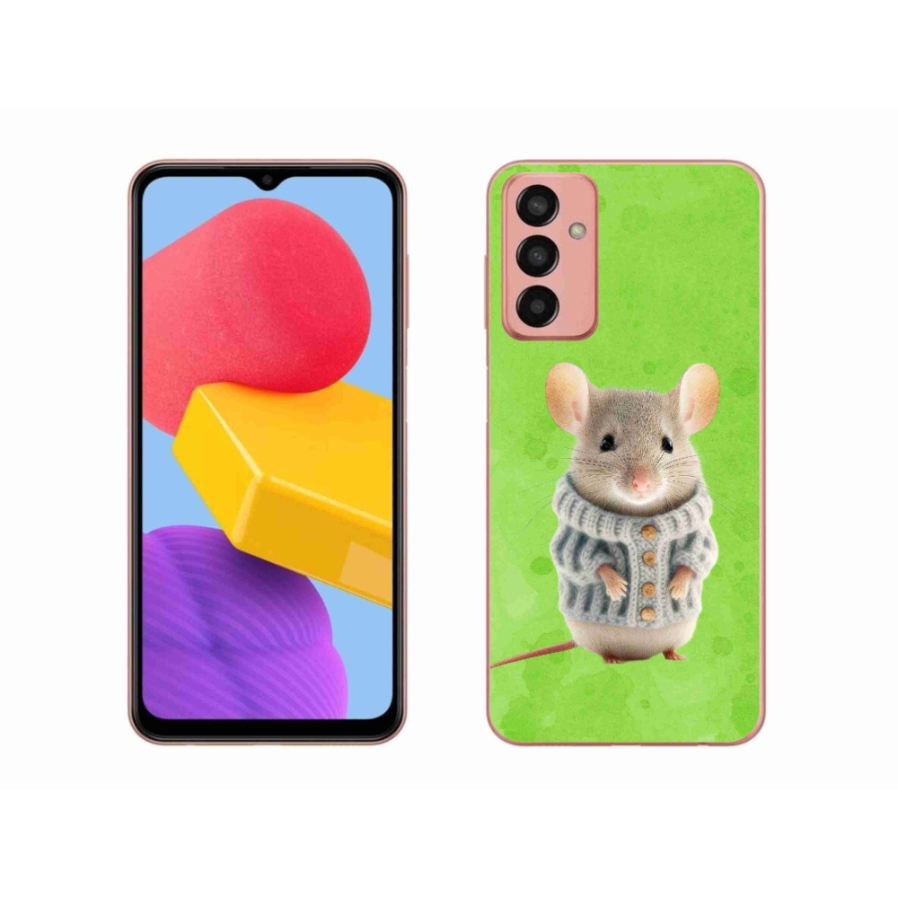 Gél borítás mmCase Samsung Galaxy M13 készülékhez - egér pulóverben