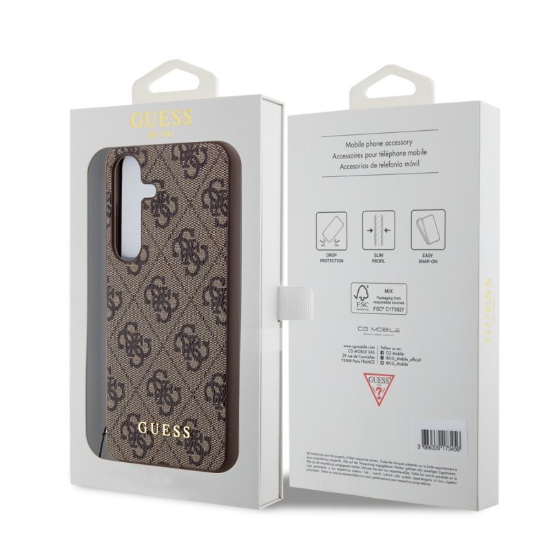 Guess 4G Charm hátlap Samsung Galaxy S24 barna hátlap Samsung Galaxy S24 barna