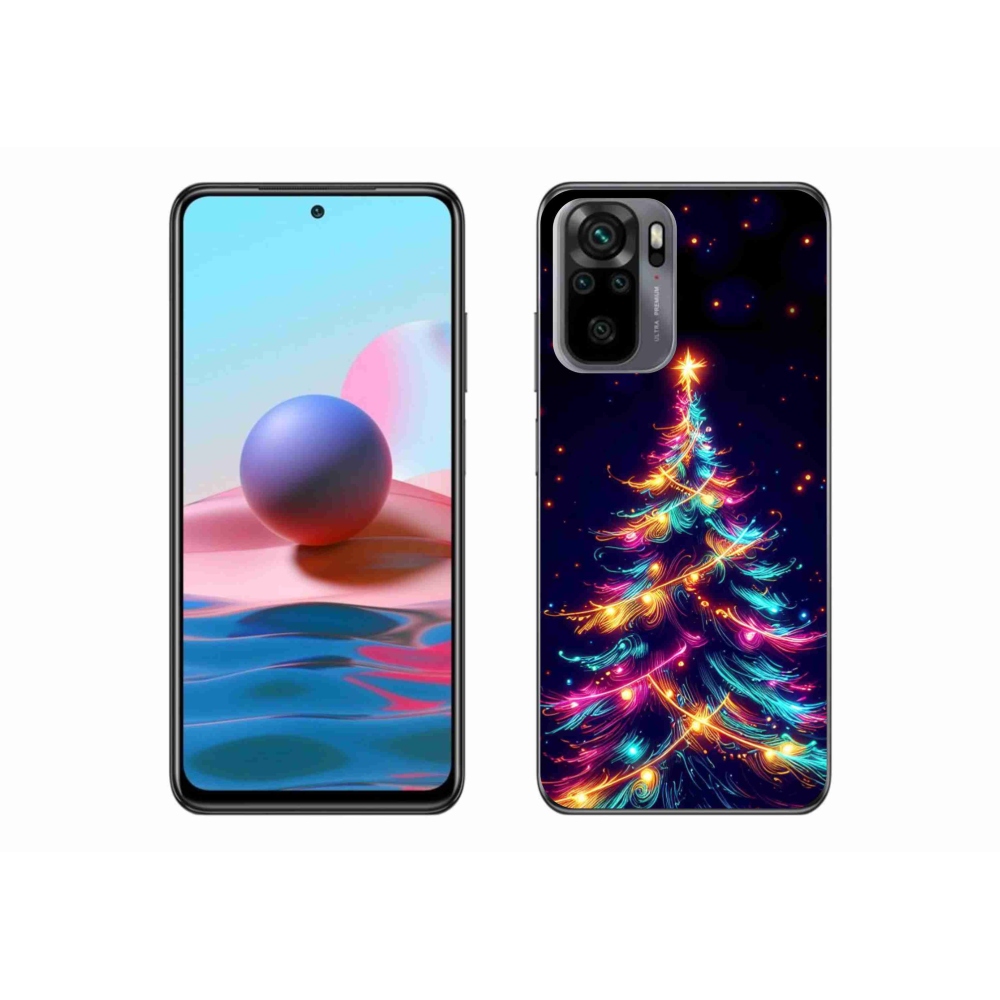 Gél borítás mmCase a Xiaomi Poco M5s készülékhez - neon karácsonyfa