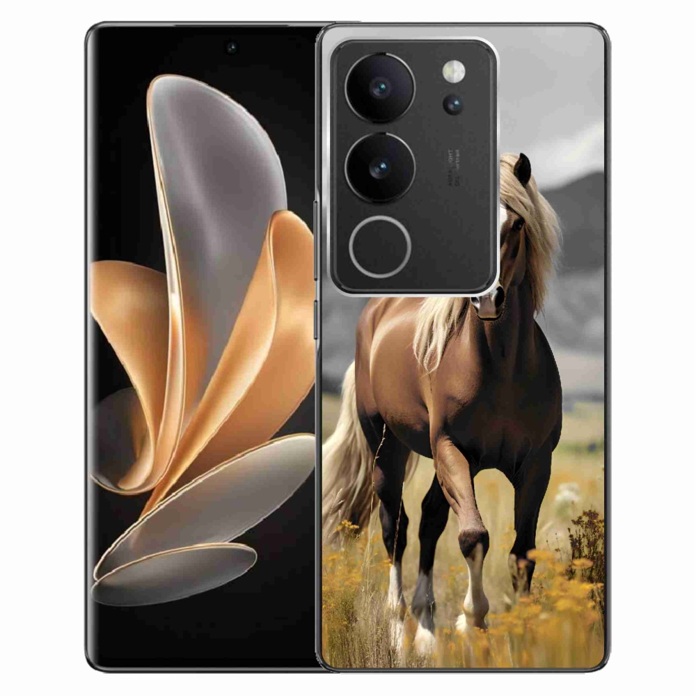 Zselés borítás mmCase a Vivo V29 5G-hez - barna ló 1
