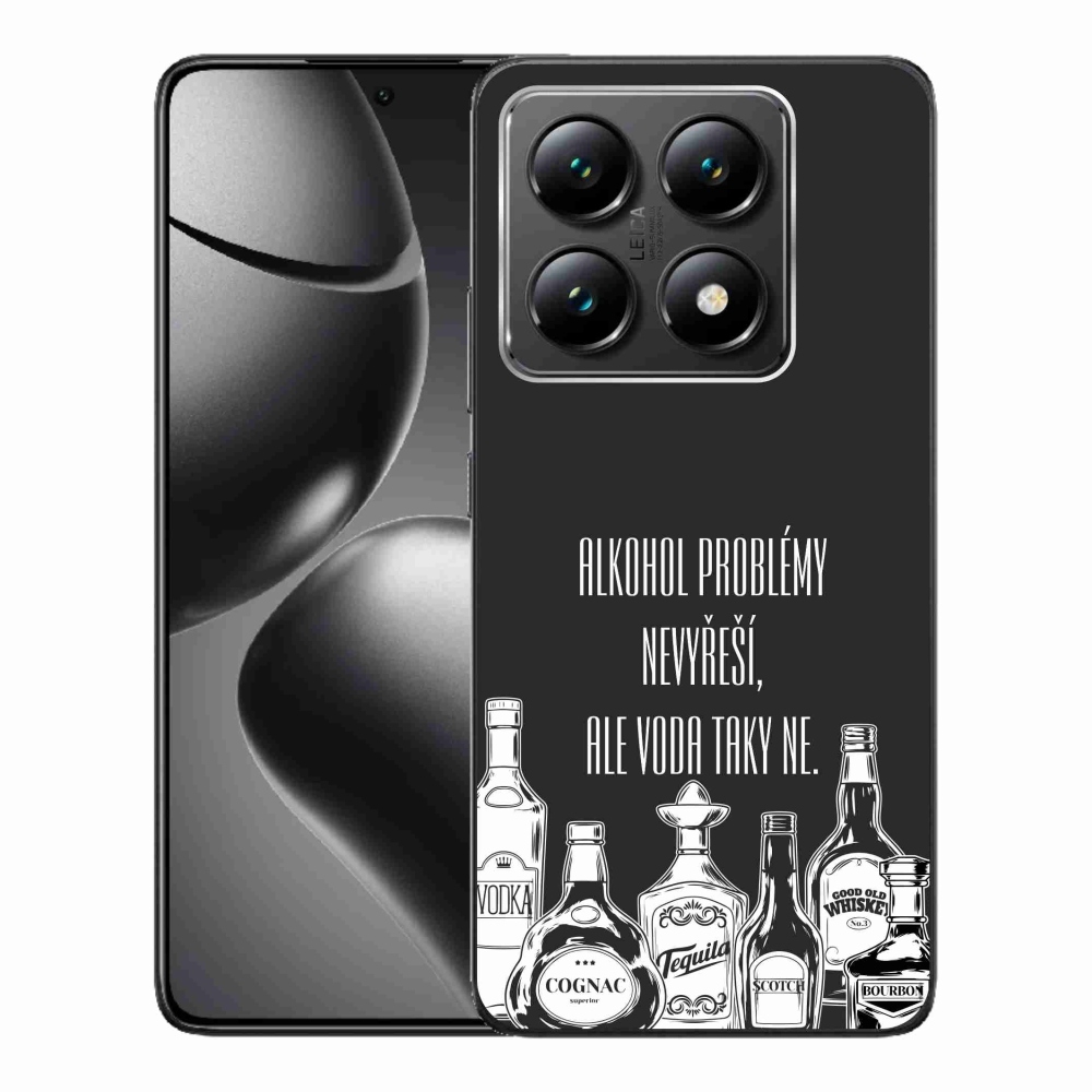 Gél borító mmCase a Xiaomi 14T-hez - vicces szöveg fekete háttérrel