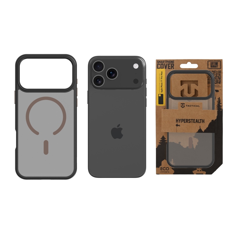 Taktikai MagForce Hyperstealth 2.0 borító iPhone 17 Pro Max fekete/Moucha Moose számára