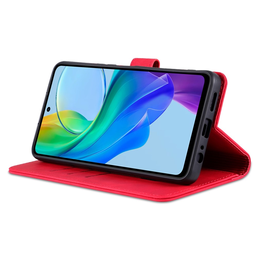 AZNS könyv tok a Vivo V29 Lite 5G-hez - piros