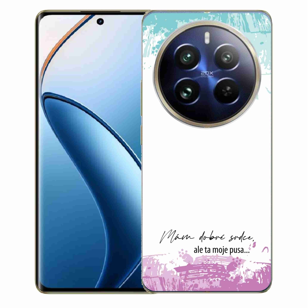 Gél borító mmCase a Realme 12 Pro 5G/12 Pro+ 5G - vicces szöveg 3 fehér háttérrel
