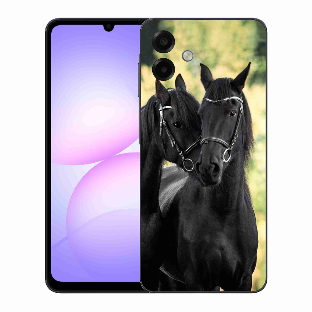 Gél borító mmCase Samsung Galaxy A07 4G - két fekete ló