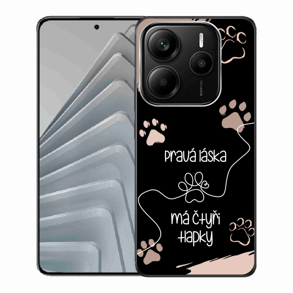 Gél borítás mmCase a Xiaomi Redmi Note 14 5G számára - kutya motívum 1 fekete háttér