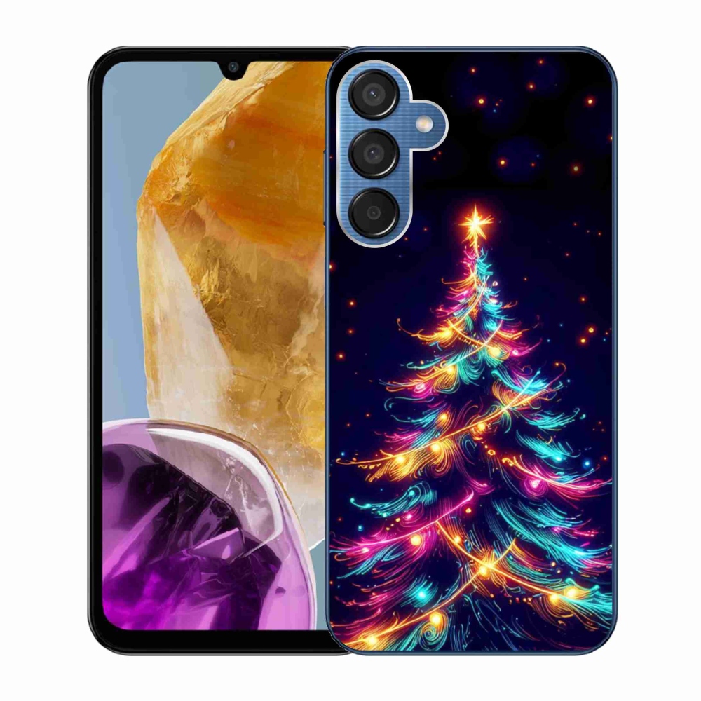 Gél borítás mmCase Samsung Galaxy M15 5G - neon karácsonyfa