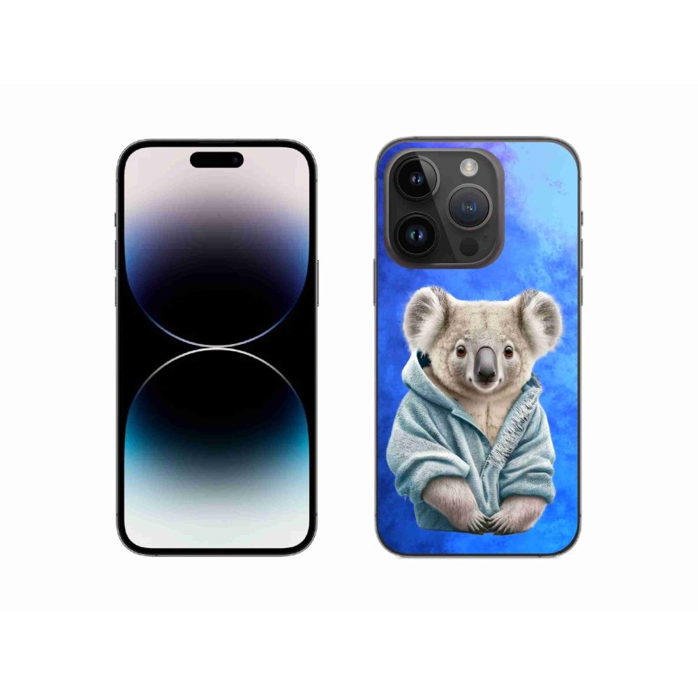 Zselés borítás mmCase iPhone 14 Pro készülékhez - koala pulóverben