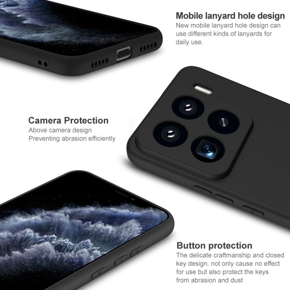 IMK matt zselés tok Xiaomi 15 Pro-hoz - fekete
