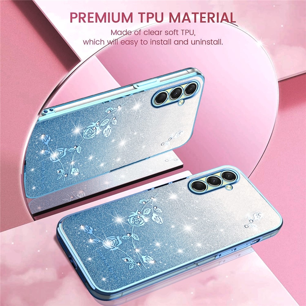 KADEM csillogó zselés tok Samsung Galaxy A17 5G - kék