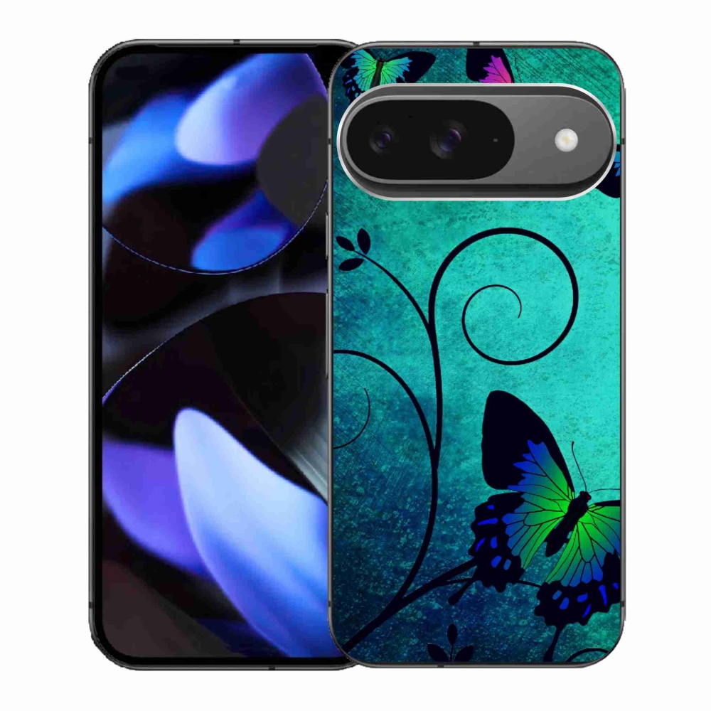Gél borítás mmCase a Google Pixel 9/9 Pro számára - színes pillangók