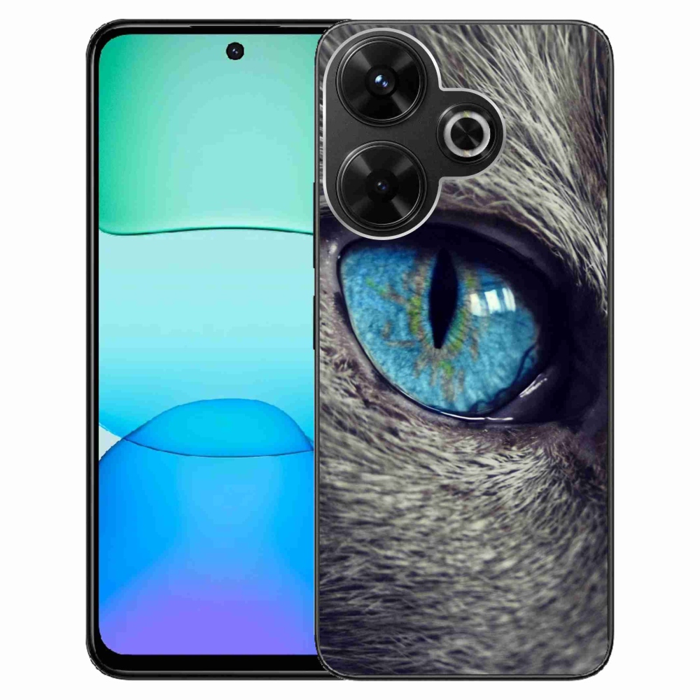 Gél borítás mmCase a Xiaomi Redmi 13 4G/Poco M6 4G - kék macskaszemhez