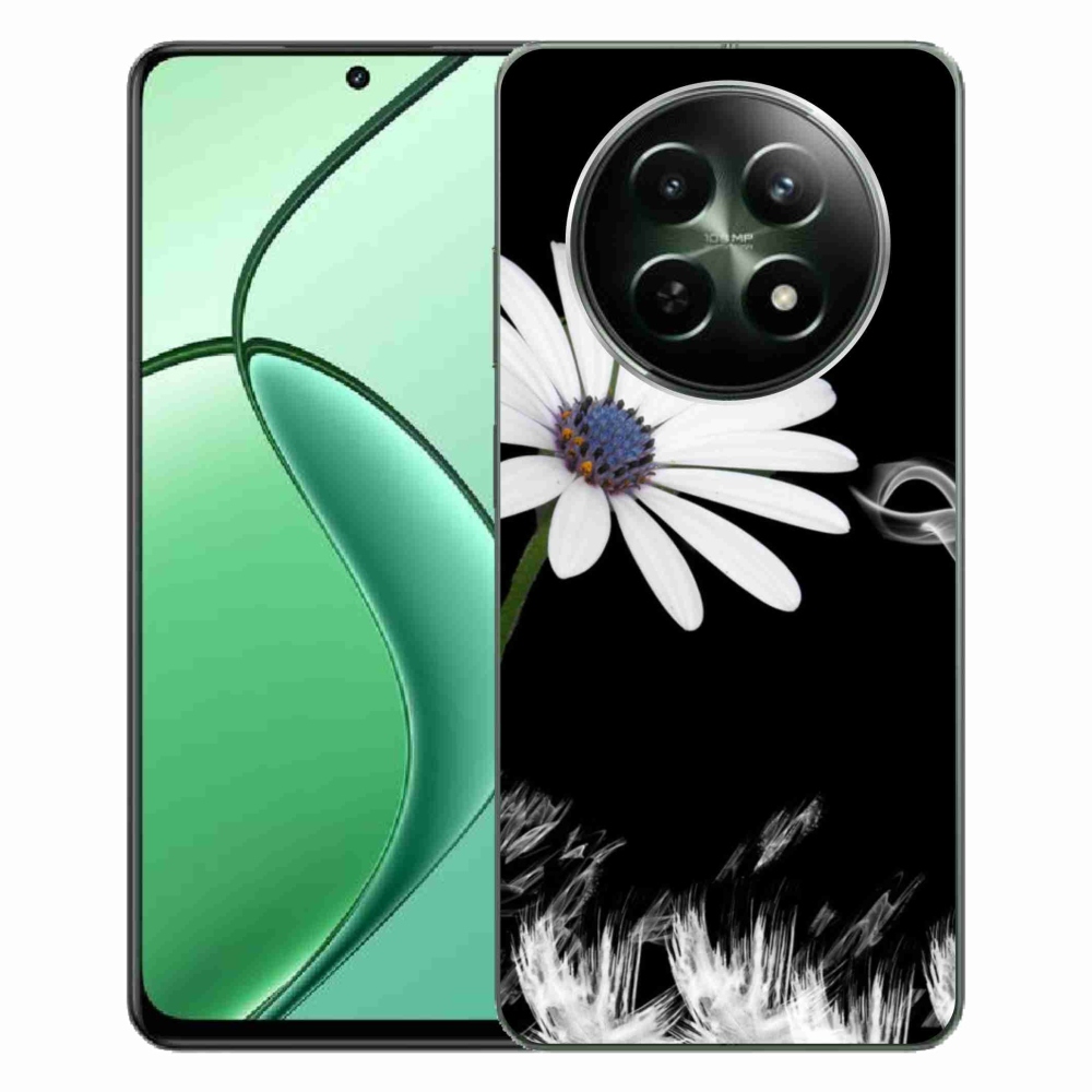 Zselés borítás mmCase a Realme 12 5G/12x 5G készülékhez - fehér virág