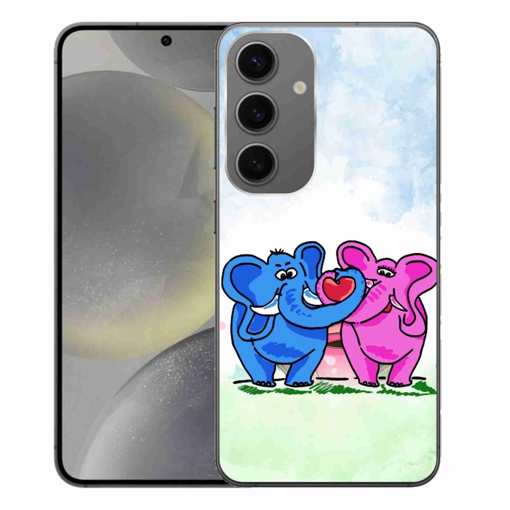 Gél borítás mmCase Samsung Galaxy S24+ készülékhez - szerelmes elefántok
